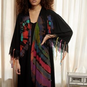 Kimono Largo con flecos Kalhua